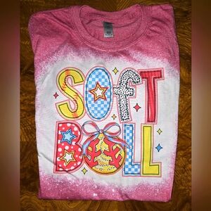 New Custom Made Softball T-shirt, Medium